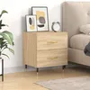 Image de vidaXL Table de Chevet, Armoire de Nuit avec Tiroirs et Pieds, Table de Nuit avec Rangement, Armoire de Lit Chambre, Moderne, Chêne Sonoma Bois d'Ingénierie 827266