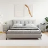 Image de vidaXL Tables de Chevet 2 pcs, Armoires de Nuit avec Tiroirs et Pieds, Tables de Nuit avec Rangement, Armoires de Lit Chambre, Moderne, Gris Sonoma Bois d’Ingénierie