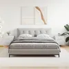 Image de vidaXL Tables de Chevet 2 pcs, Armoires de Nuit avec Tiroirs, Tables de Nuit avec Pieds, Meubles de Rangement Chambre, Moderne, Blanc Bois d’Ingénierie