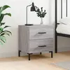 Image de vidaXL Table de Chevet, Armoire de Nuit avec Tiroirs, Table de Nuit avec Pieds, Meuble de Rangement Chambre, Moderne, Gris Sonoma Bois d’Ingénierie