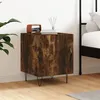 Image de vidaXL Table de chevet chêne fumé 40x40x50 cm bois d'ingénierie827558