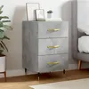 Image de vidaXL Table de Chevet, Table de Nuit avec Tiroir, Armoire de Chevet, Meuble de Rangement Salon Chambre à Coucher, Moderne, Gris Béton Bois d'Ingénierie