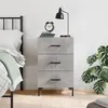 Image de vidaXL Table de Chevet, Table de Nuit avec Tiroir, Armoire de Chevet, Meuble de Rangement Salon Chambre à Coucher, Moderne, Gris Béton Bois d'Ingénierie 827664
