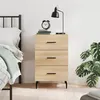 Image de vidaXL Table de Chevet, Table de Nuit avec Tiroir, Armoire de Chevet, Meuble de Rangement Salon Chambre à Coucher, Moderne, Chêne Sonoma Bois d'Ingénierie