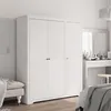 Image de vidaXL Garde-robe, Armoire à Vêtements, Placard de Vêtements, Meuble de Rangement, Organisateur de Chambre, Blanc Bois 355062