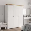 Image de vidaXL Garde-robe, Armoire à Vêtements, Placard de Vêtements, Meuble de Rangement, Organisateur de Chambre, Blanc Marron 355063