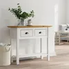 Image de Table console BODO marron 91x35x74 cm bois de pin massif