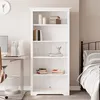 Image de Bibliothèque BODO blanc 82x40x173 cm bois pin massif 5 niveaux