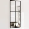 Image de vidaXL Miroirs muraux 2 pcs noir 100x40 cm métal 3189034