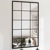 Image de vidaXL Miroirs muraux 2 pcs noir 100x60 cm métal 3189035