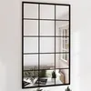 Image de vidaXL Miroirs muraux 4 pcs noir 100x60 cm métal 3189037