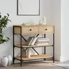 Image de vidaXL Table console chêne sonoma 75x34,5x75 cm bois d'ingénierie 833409