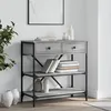 Image de vidaXL Table console sonoma gris 75x34,5x75 cm bois d'ingénierie 833411