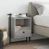 Image de vidaXL Table de chevet murale sonoma gris 40x30x61cm bois d'ingénierie 833439