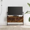 Image de vidaXL Meuble TV mural chêne fumé 60,5x30x51 cm bois d'ingénierie 833455
