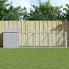 Image de vidaXL Niche pour chien avec toit gris clair acier galvanisé, cage pour chien, abri pour chien, maison pour animaux, cages 3189064