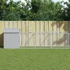 Image de vidaXL Niche pour chien avec toit gris clair acier galvanisé, cage pour chien, abri pour chien, maison pour animaux, cages 3189065