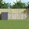 Image de vidaXL Niche pour chien avec cour anthracite 110x609x110 cm, cage pour chien, abri pour chien, maison pour animaux, cages 3189080