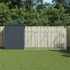 Image de vidaXL Niche pour chien avec cour anthracite 165x455x181 cm, cage pour chien, abri pour chien, maison pour animaux, cages 3189099