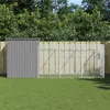 Image de vidaXL Niche pour chien avec cour gris clair 165x455x181 cm, cage pour chien, abri pour chien, maison pour animaux, cages 3189104