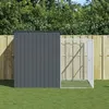 Image de vidaXL Niche pour chien avec cour anthracite 214x253x181 cm, cage pour chien, abri pour chien, maison pour animaux, cages 3189119