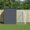 Image de Vidaxl Maison Pour Chien, Avec Parc, Anthracite, 214X253X181 Cm, Acier