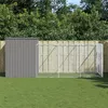 Image de vidaXL Niche pour chien avec cour gris clair 214x457x181 cm, cage pour chien, abri pour chien, maison pour animaux, cages 3189126