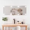 Image de vidaXL Wandspiegel met LED's rechthoekig 40x100 cm glas3189154