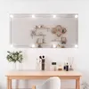 Image de vidaXL Miroir Mural avec Eclairage LED, Miroir de Maquillage, Miroir Cosmétique, Décoration Chambre à Coucher Salon Salle de Bain, Moderne, Verre Rectangulaire 3189157
