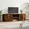 Image de Meuble TV chêne fumé 120x34x37 cm bois d ingénierie