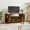 Image de vidaXL Meuble TV chêne fumé 102x34,5x43 cm bois d'ingénierie833747