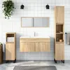 Image de Armoire de bain avec miroir chêne sonoma bois d ingénierie