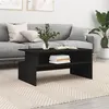 Image de Table basse noir 90x55x42,5 cm bois d ingénierie