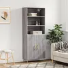Image de Buffet haut Sonoma gris 69,5x34x180 cm Bois d ingénierie