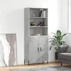 Image de vidaXL Hoge kast 69,5x34x180 cm bewerkt hout betongrijs3189265