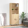 Image de vidaXL Buffet Haut, Armoire de Rangement avec Pieds, Meuble de Rangement, Organisateur Salon Salle de Séjour, Moderne, Chêne Sonoma Bois d'Ingénierie