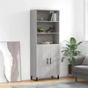 Image de Buffet haut Sonoma gris 69,5x34x180 cm Bois d ingénierie