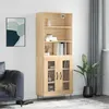 Image de vidaXL Buffet Haut, Armoire de Rangement avec Pieds, Meuble de Rangement, Organisateur Salon Salle de Séjour, Moderne, Chêne Sonoma Bois d'Ingénierie