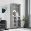 Image de vidaXL Buffet haut Sonoma gris 69,5x34x180 cm Bois d'ingénierie 3189315