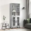 Image de vidaXL Buffet haut Gris béton 69,5x34x180 cm Bois d'ingénierie 3189345