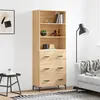 Image de vidaXL Hoge kast 69,5x34x180 cm bewerkt hout sonoma eikenkleurig3189384