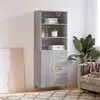 Image de Buffet haut Sonoma gris 69,5x34x180 cm Bois d ingénierie