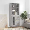 Image de Buffet haut Sonoma gris 69,5x34x180 cm Bois d ingénierie