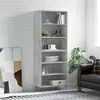 Image de vidaXL Buffet gris béton 69,5x32,5x180 cm bois d'ingénierie3189545
