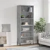 Image de Buffet gris béton 69,5x32,5x180 cm bois d ingénierie