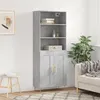 Image de vidaXL Buffet haut Sonoma gris 69,5x34x180 cm Bois d'ingénierie 3199615