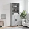 Image de vidaXL Buffet haut Gris béton 69,5x34x180 cm Bois d'ingénierie 3189977