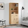 Image de vidaXL Buffet haut Chêne sonoma 69,5x34x180 cm Bois d'ingénierie 3190016