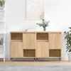 Image de vidaXL Buffets 2 pcs, Armoires de Salon avec Rangement, Organisateur de Maison Salle de Séjour Intérieur, Moderne, Chêne Sonoma Bois d'Ingénierie