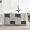 Image de vidaXL Buffets 2 pcs sonoma gris bois d'ingénierie3190123